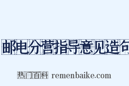 邮电分营指导意见造句是什么意思的图片